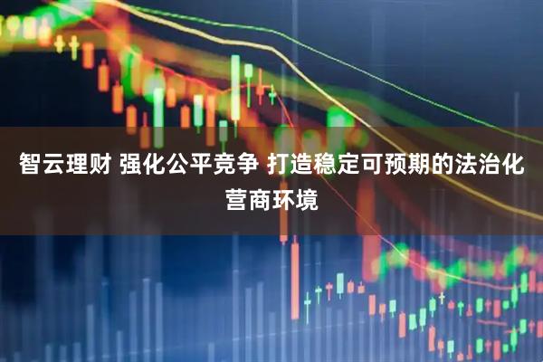 智云理财 强化公平竞争 打造稳定可预期的法治化营商环境