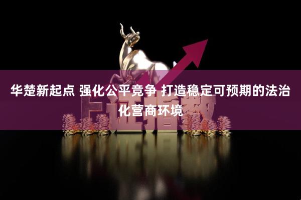 华楚新起点 强化公平竞争 打造稳定可预期的法治化营商环境